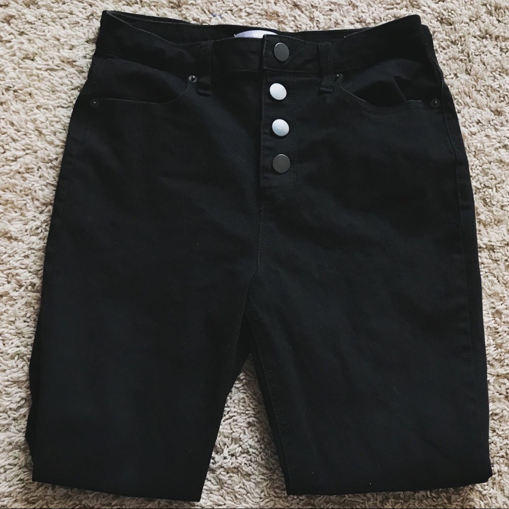 Black high waisted skinny jeans